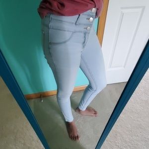 Charlotte Russe light wash jeans, highwasted